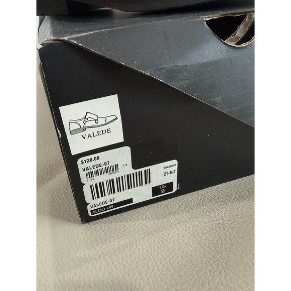 ALDO Valede-97 Black Leather Cap Toe Dress Buckle Shoes US 9 main image 5